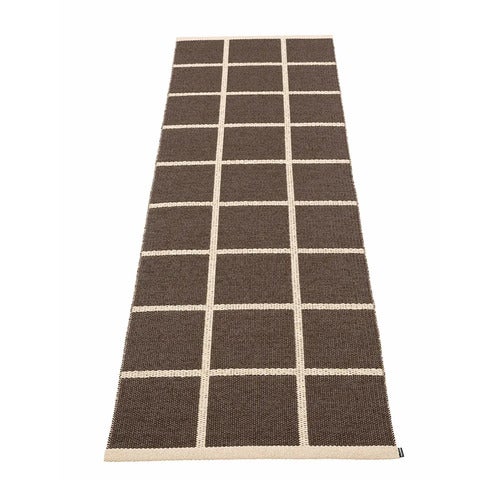 Woven Rug Criss Dark Brown 70x225 cm