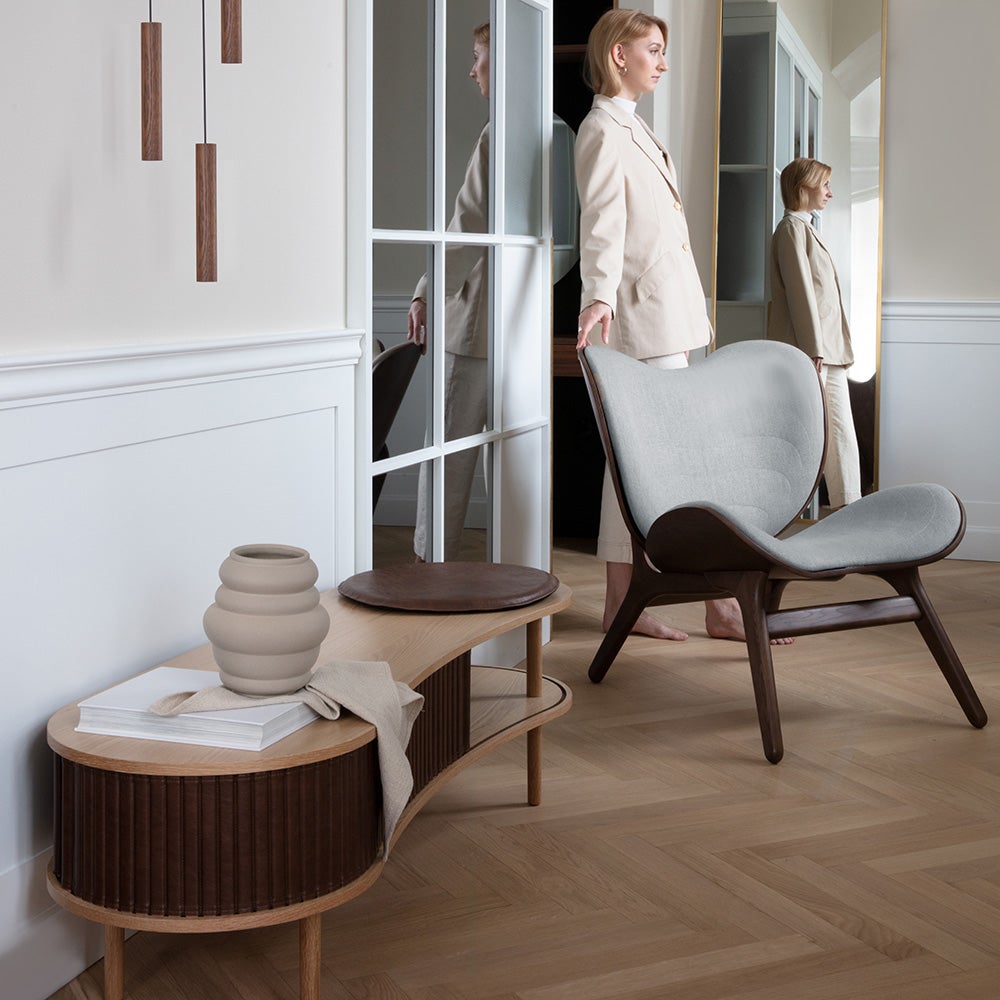 Audacious TV stand Oak/Charcoal