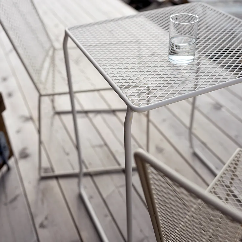 Haru Bistro table 54x54 cm Pearl White