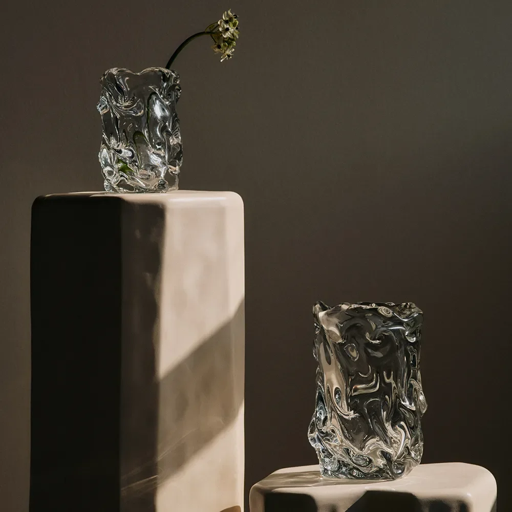 Mouth-Blown Vase Virelle H 18 cm