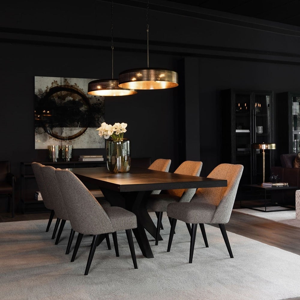 Reef vase in hand-blown glass Ø28 cm Smoke Grey