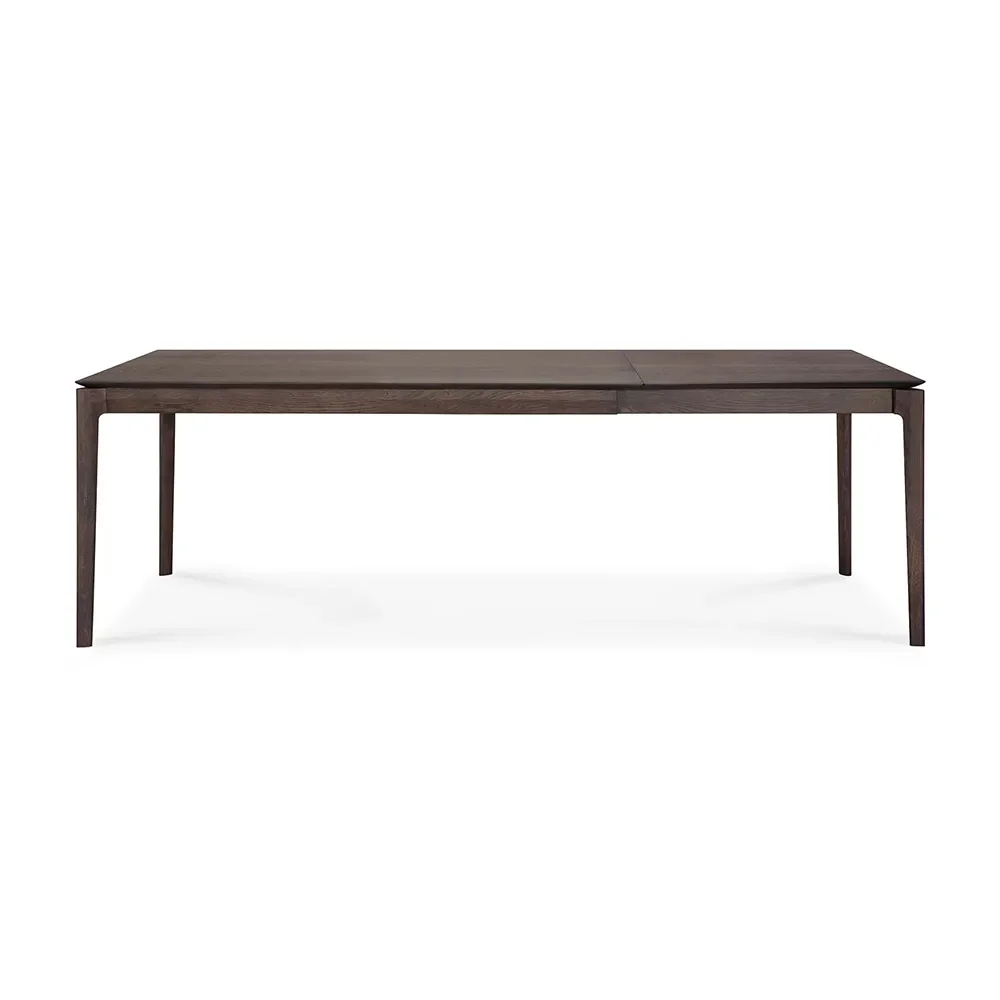 Bok Dining table 90x160-240 cm Brown lacquered oak