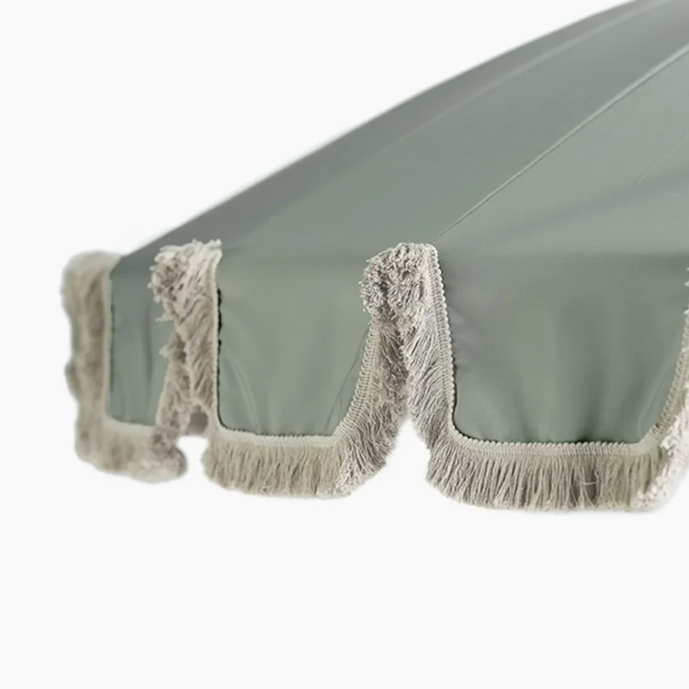 Parasol with fringes Ø240 cm Eucalyptus