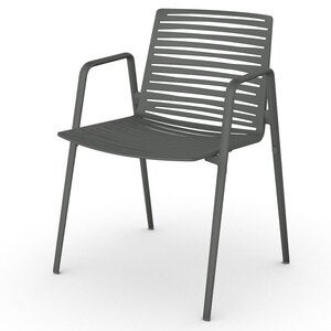 Zebra armchair Metallic Grey