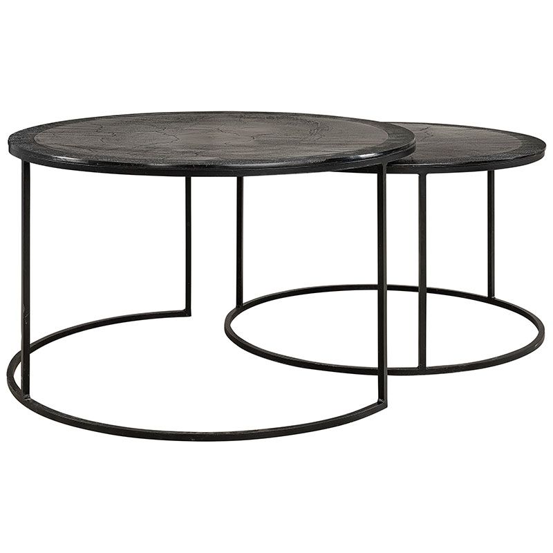 Amadeo 2-Piece Coffee Table Black