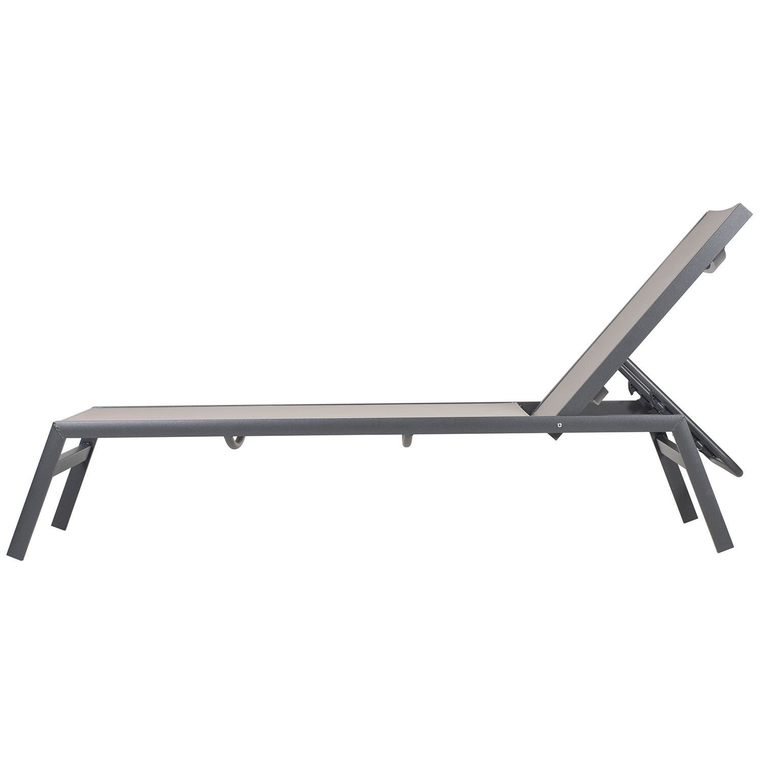 Ocean sunbed anthracite/taupe aluminium