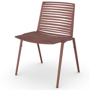 Zebra dining chair Terracotta