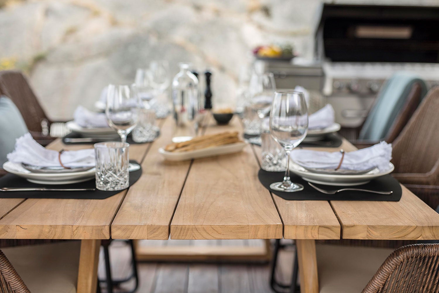 Laurion dining table 100x230 cm natural teak