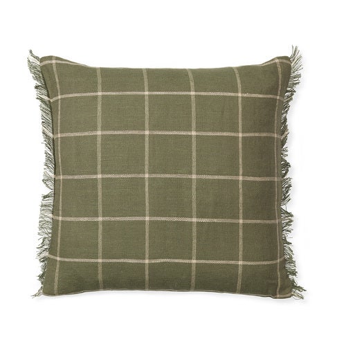Calm Cushion Cover 50x50- Olive/Off-white