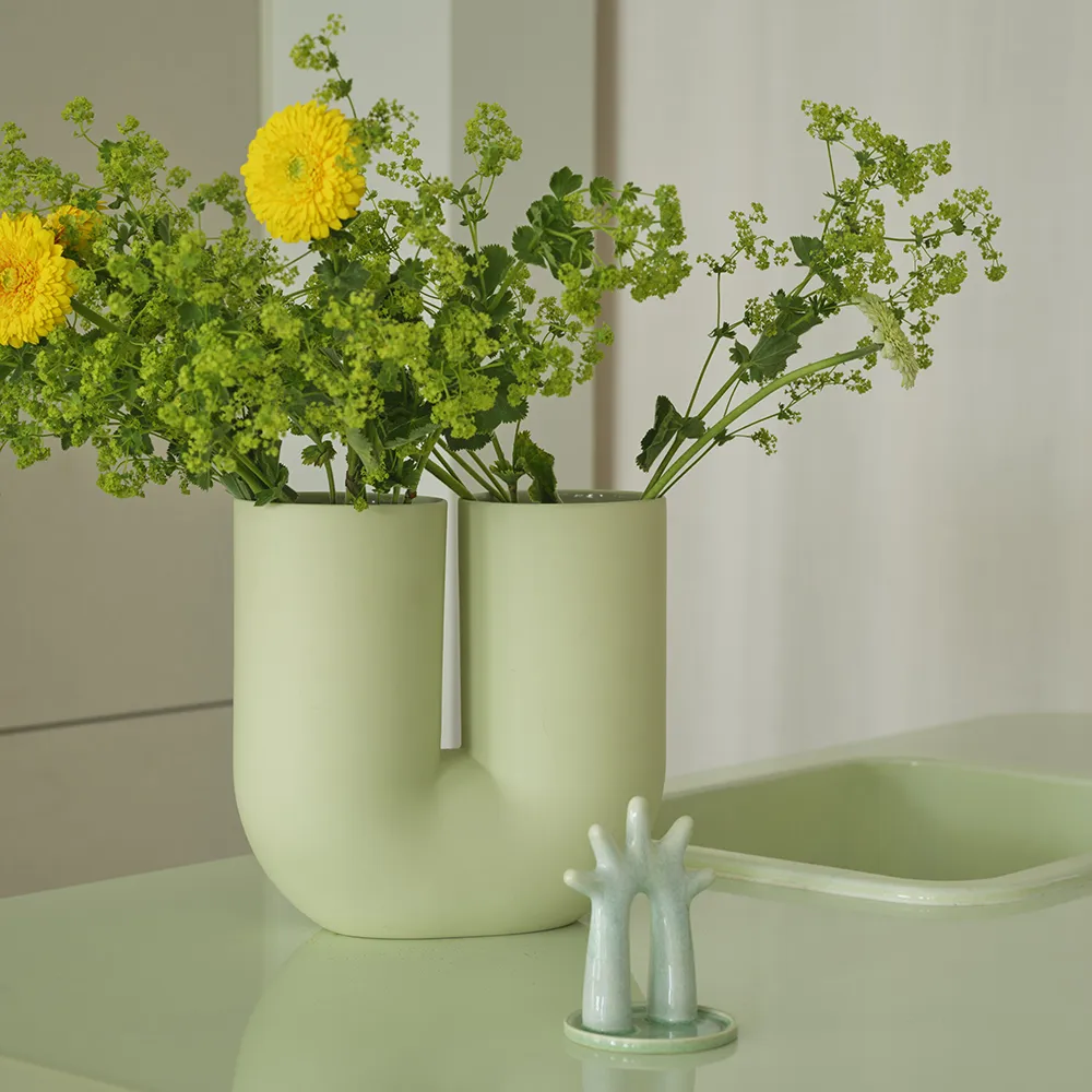  Kink Vase H: 26 cm - light green