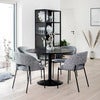 Miles Dining table trumpet base 110 cm black stained ash