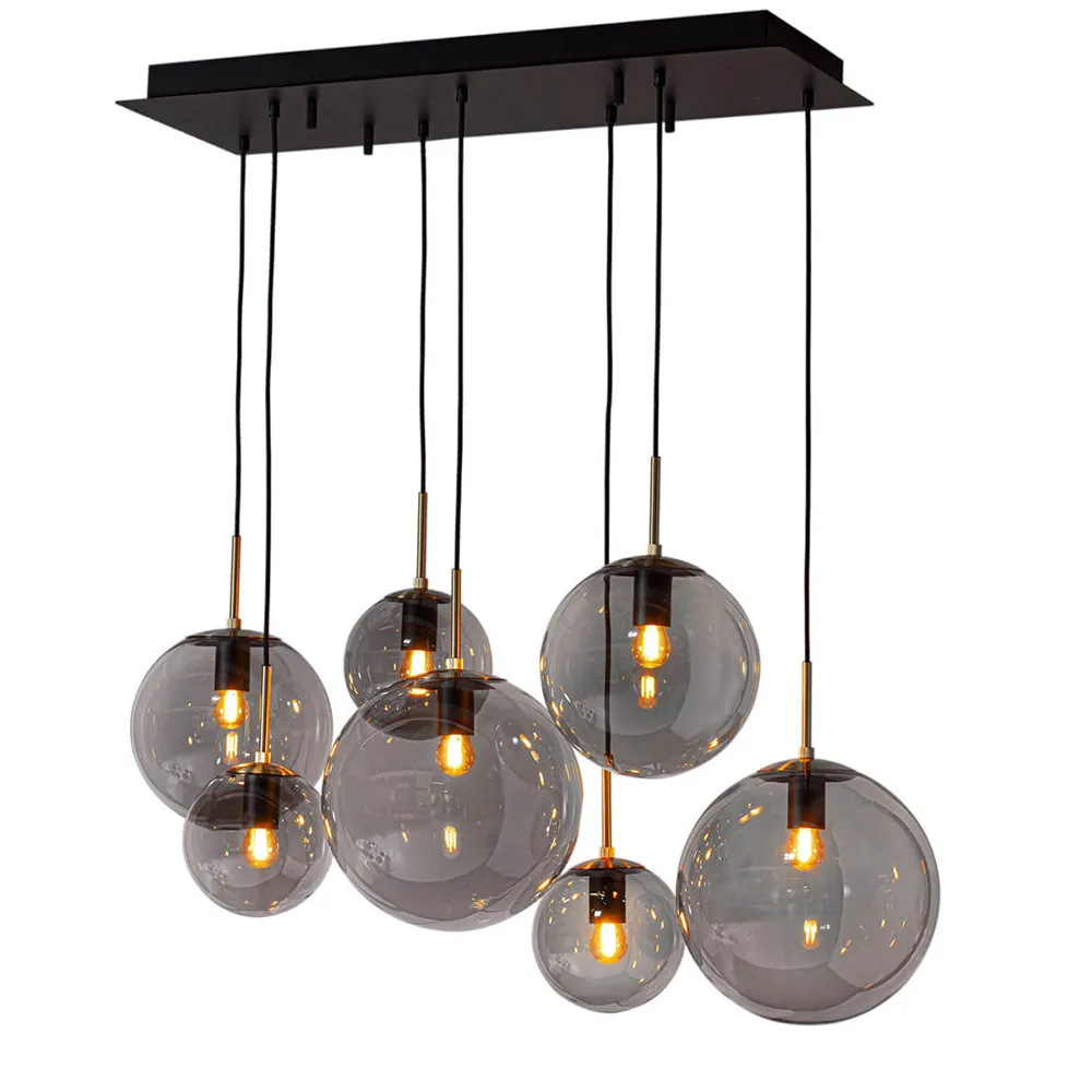 Laura ceiling light Black/Smoke grey