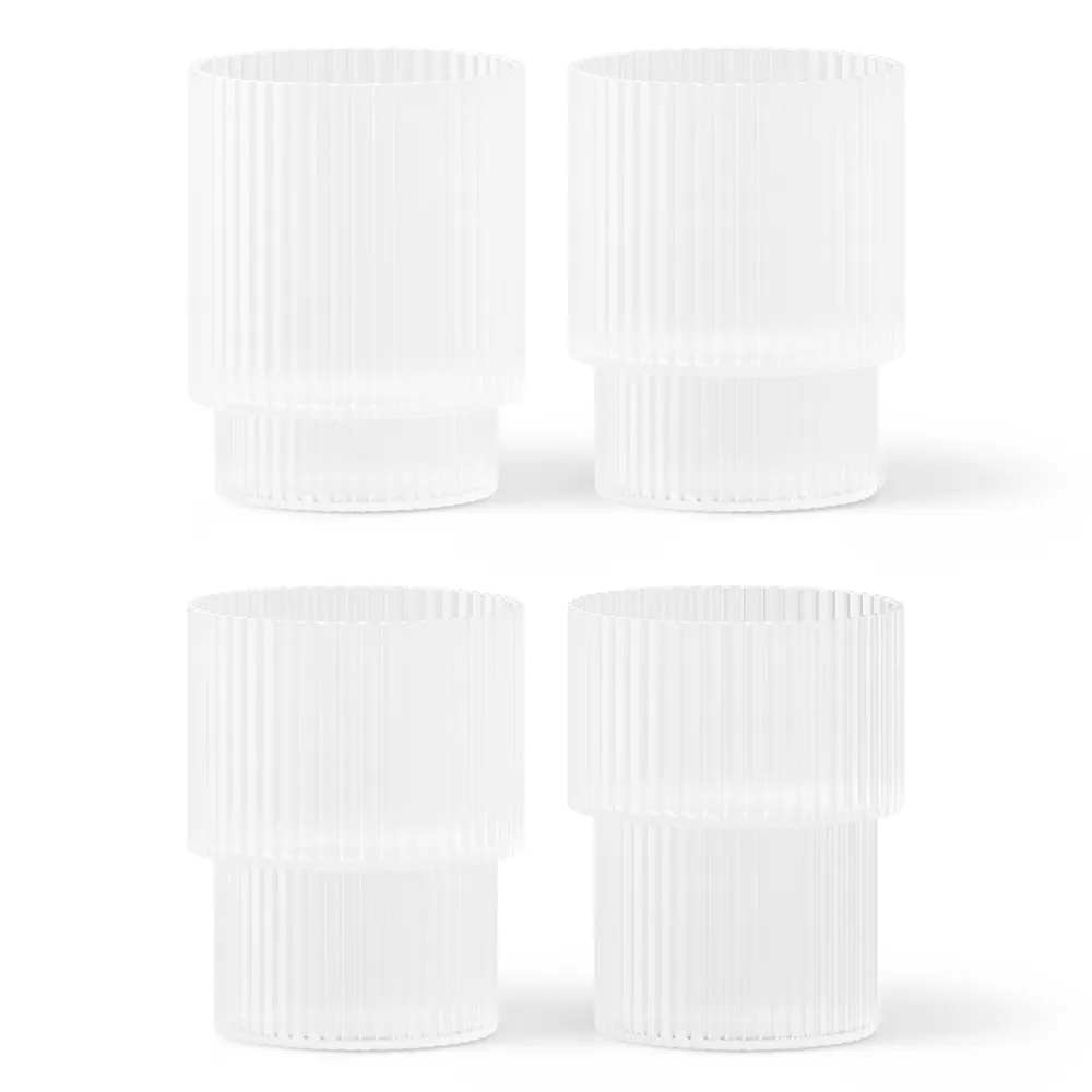 Ripple Glasses - Set of 4 - Frosted