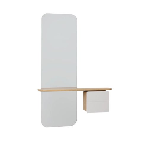 One More Look Mirror Solid Oak/Nuance Mist