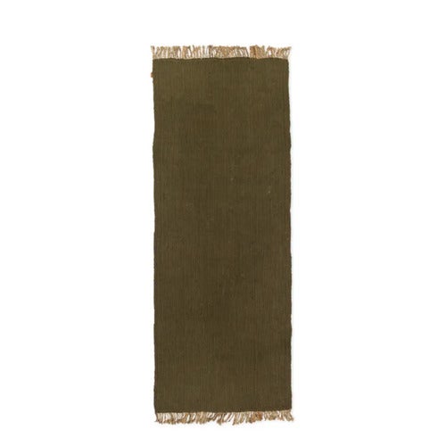Block Handwoven Rug - Olive/Natural