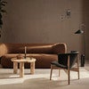 Adjustable Floor Lamp with Travertine Base Arum Black