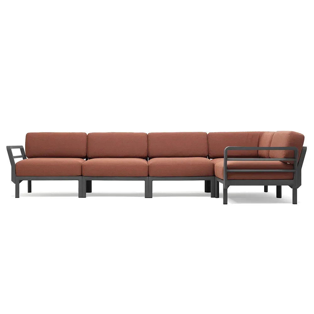 Maximo 5 corner sofa Basalto - Cannella