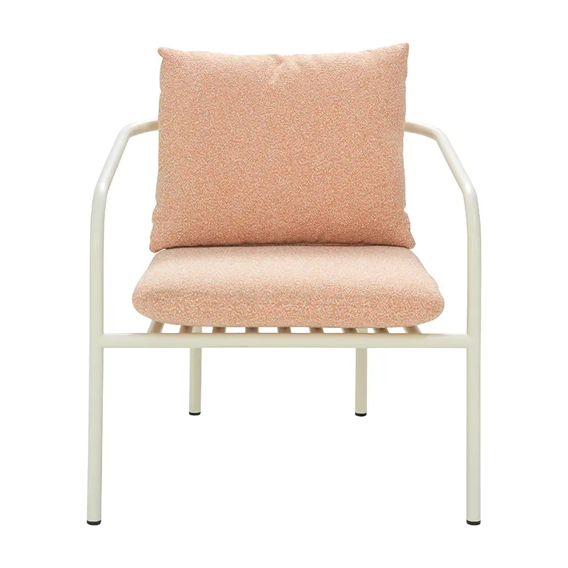Bendt armchair Pearl White/Teddy Orange