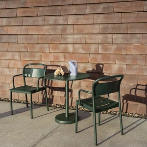 Linear Steel Armchair - Dark Green 