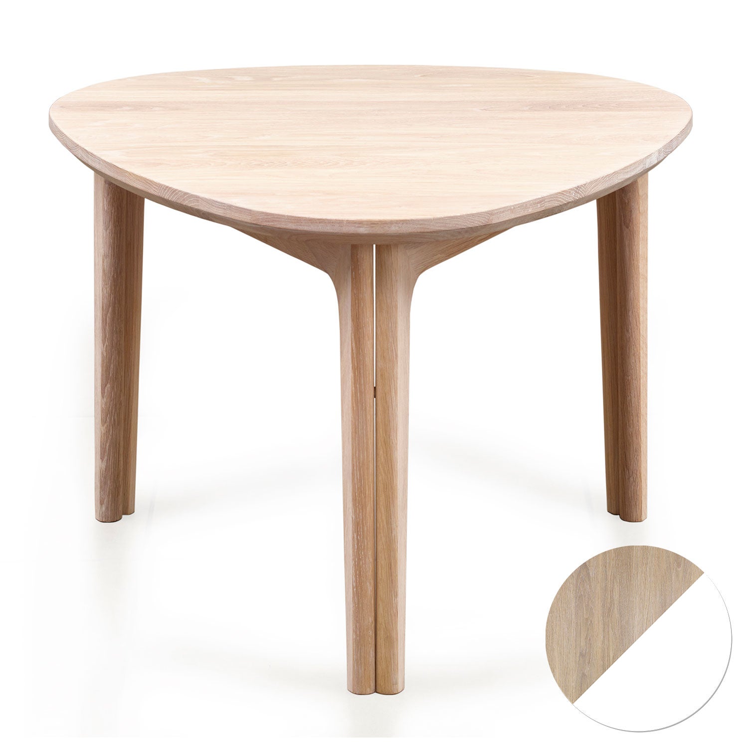 Sm207 Coffee Table Oak White Oil/White Laminate 65X63X47cm