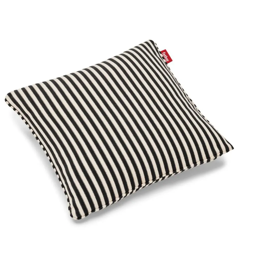 square pillow terry black creme