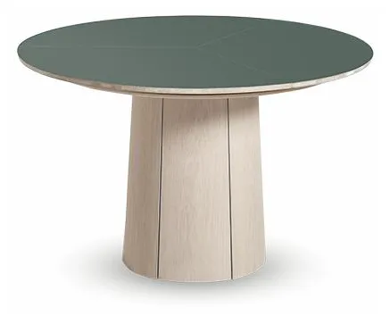 SM33 dining table white oiled oak green laminate