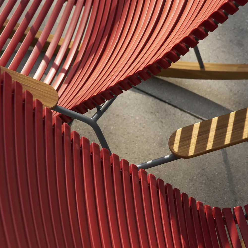 Click rocking chair paprika/grey bamboo