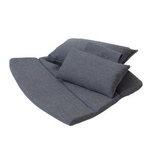 Breeze Cushioned Lounge Chair Black, Sunbrella Natte