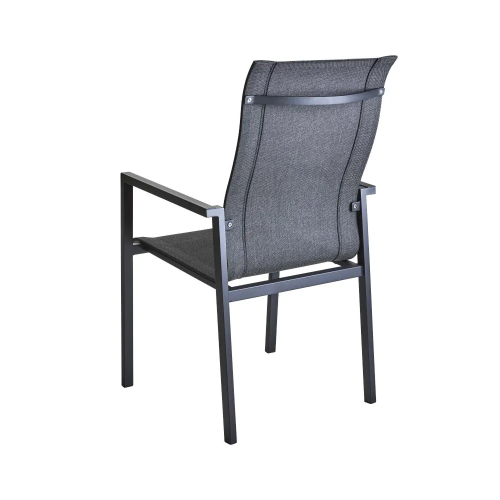 Chair with armrest Black/Black