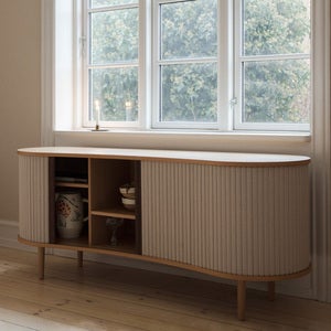 Audacious Cabinet Solid Oak/White Sands