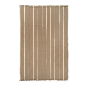 Calm Kelim Mat 200x300 cm - Dark Sand/Off-white