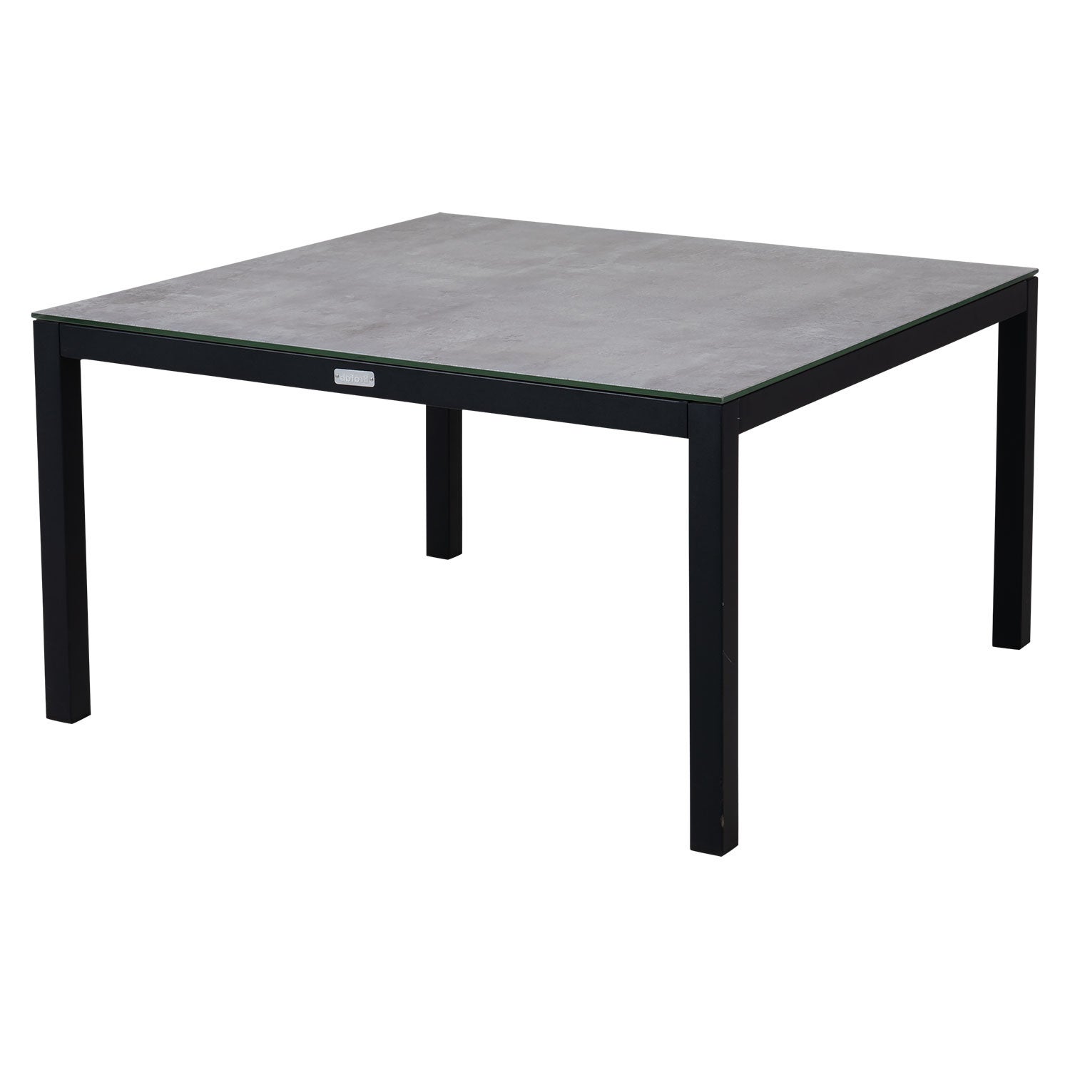 Belfort coffee table black/grey aluminium 90x90 3D printed glass top
