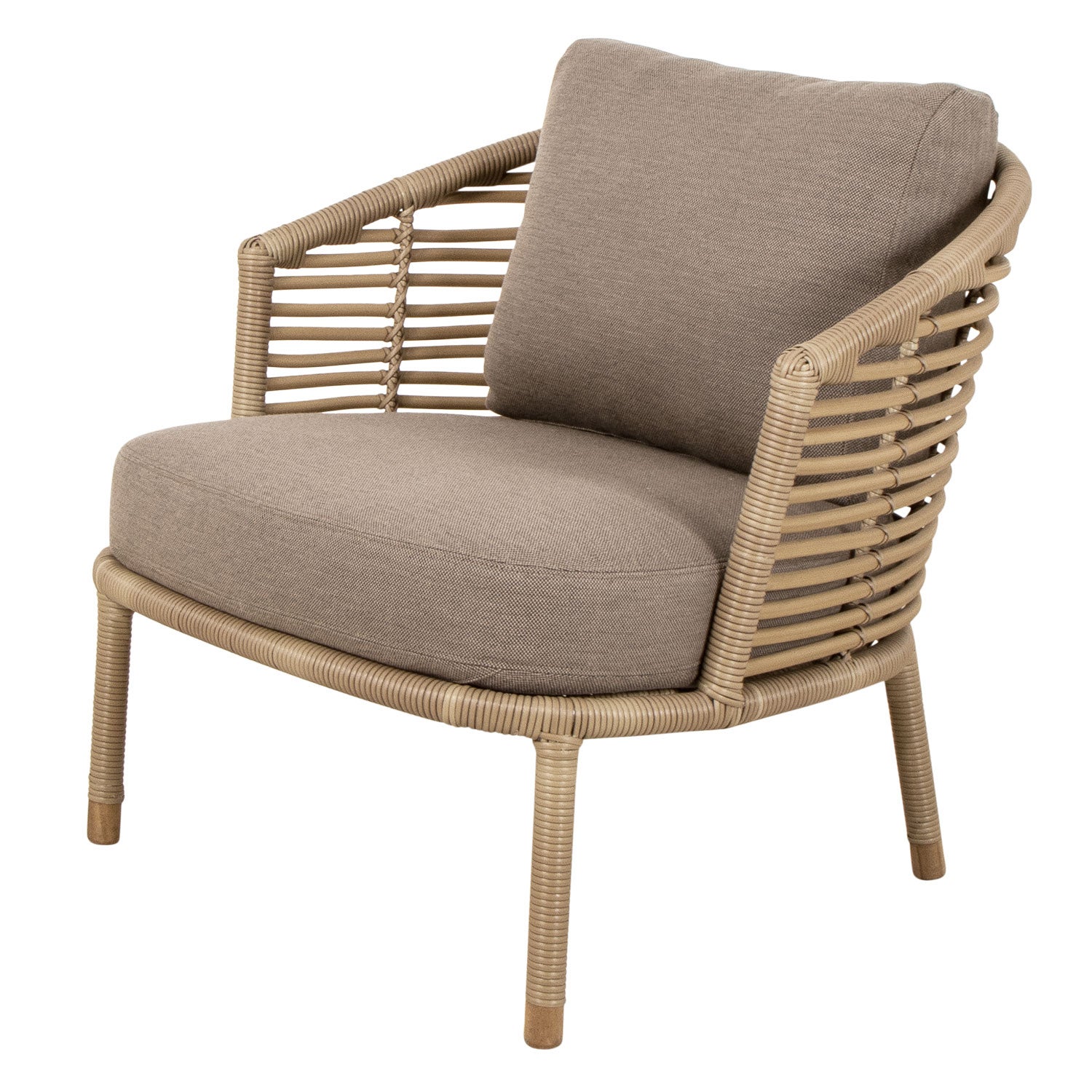 Sense Lounge armchair taupe incl. cushion set