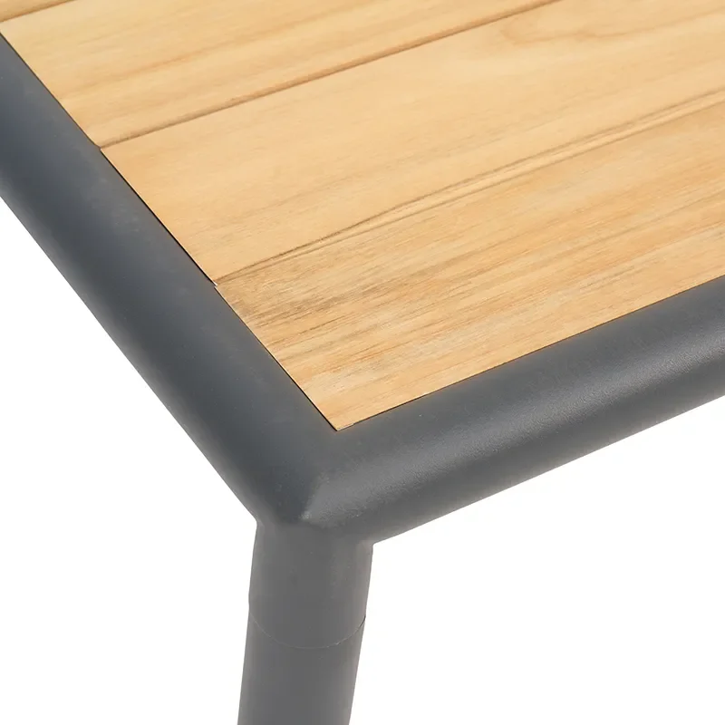 Gordon coffee table 65x140 cm Antracit / Teak