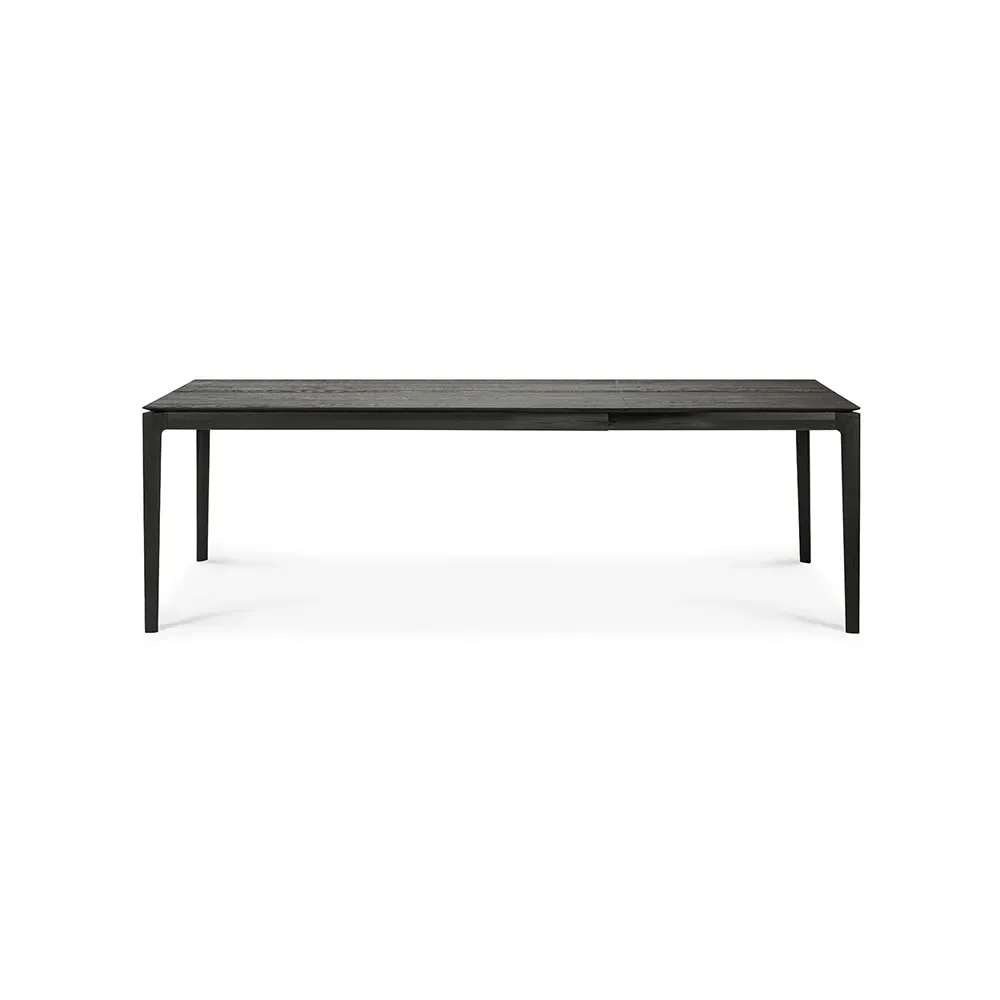 Bok Dining table 90x160-240 cm Black varnished oak