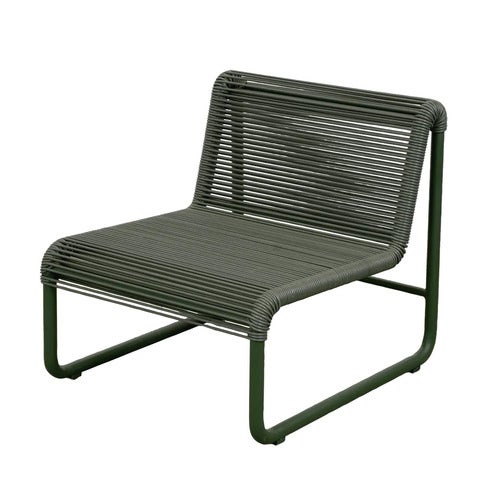 Al Dente lounge chair Weave Dark green