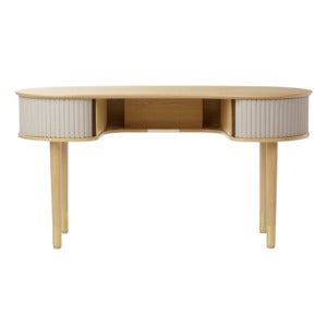 Audacious Desk Oak/White Sands