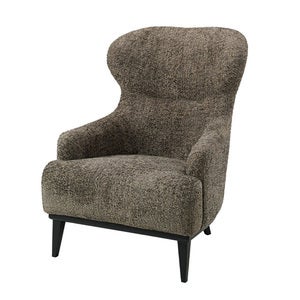 Toulouse fabric armchair-Vega wood
