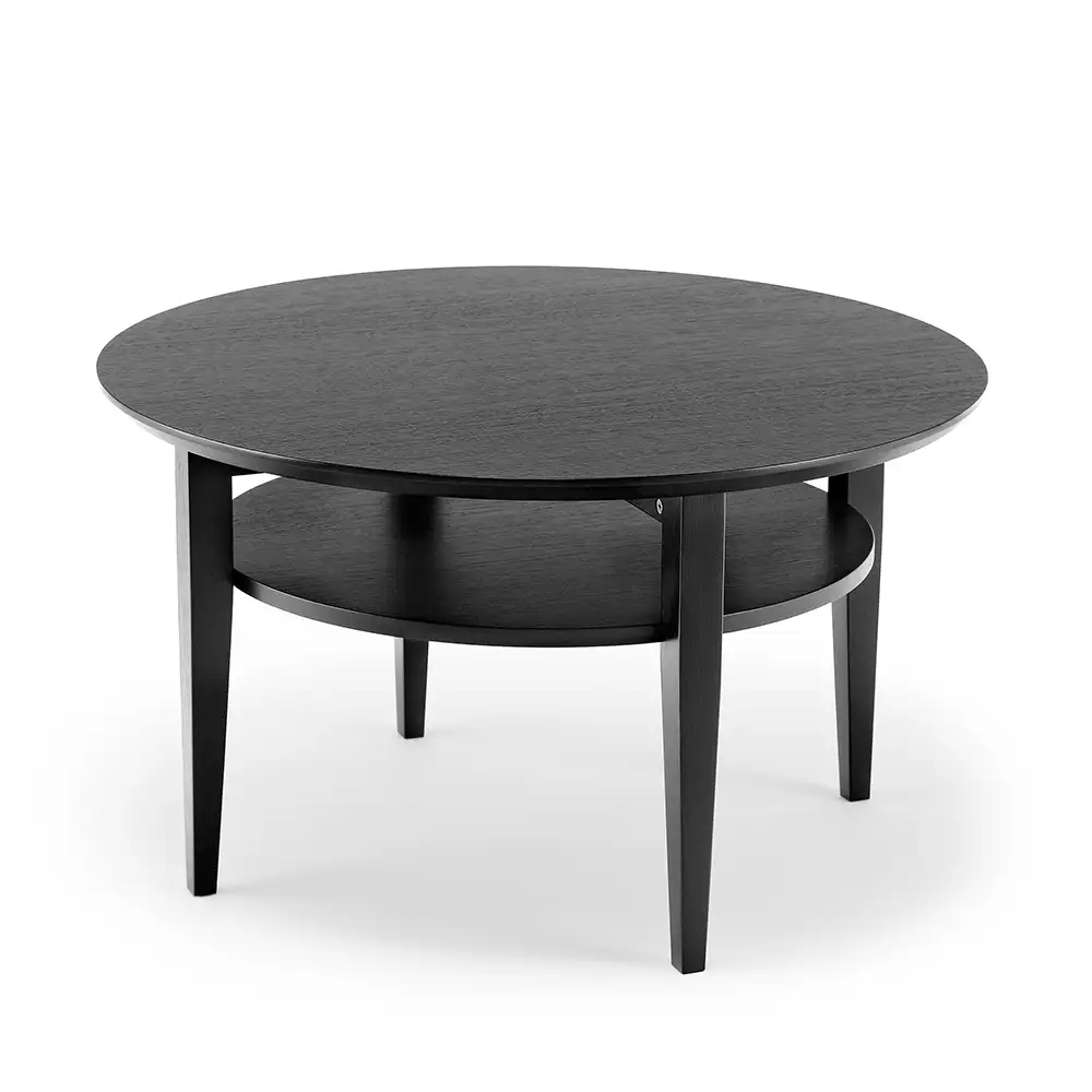Tango Coffee table Ø90 cm black stained oak