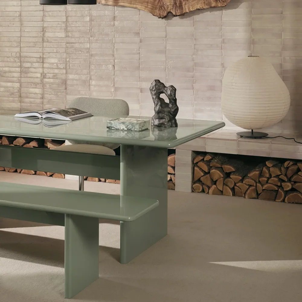 Rink Dining table 200x90 cm - Tea Green