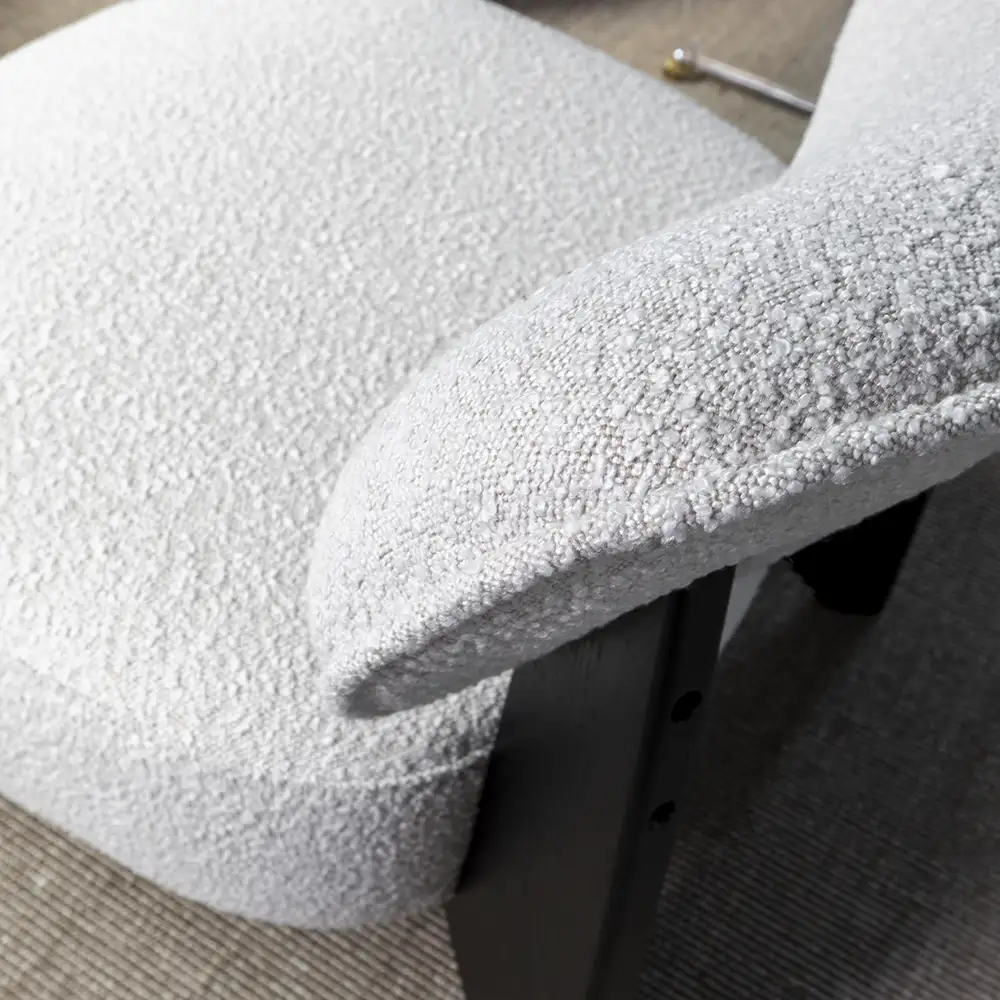 Cadiz fabric armchair Bouclé cream