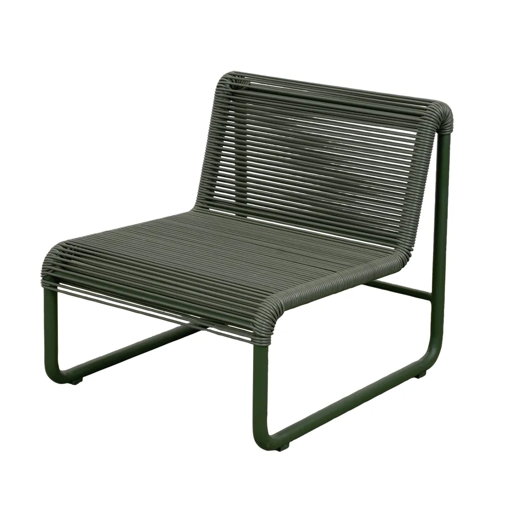 Al Dente lounge chair Weave Dark green