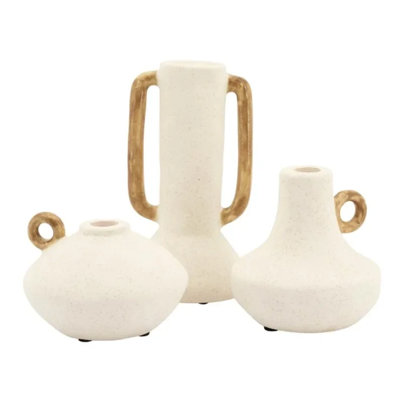 Claypanions ( set of 3) 13x9 cm Earthenware Off white
