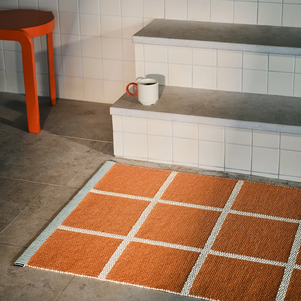 Woven Rug Criss Pop Pale Orange