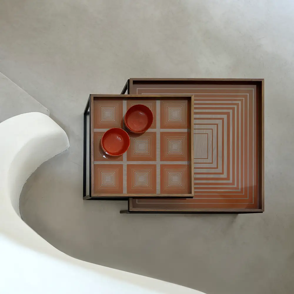 Squares tray 38x38 cm pumpkin