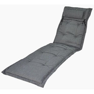 Canyon thin sun lounger cushion structured dralon Granite Grey