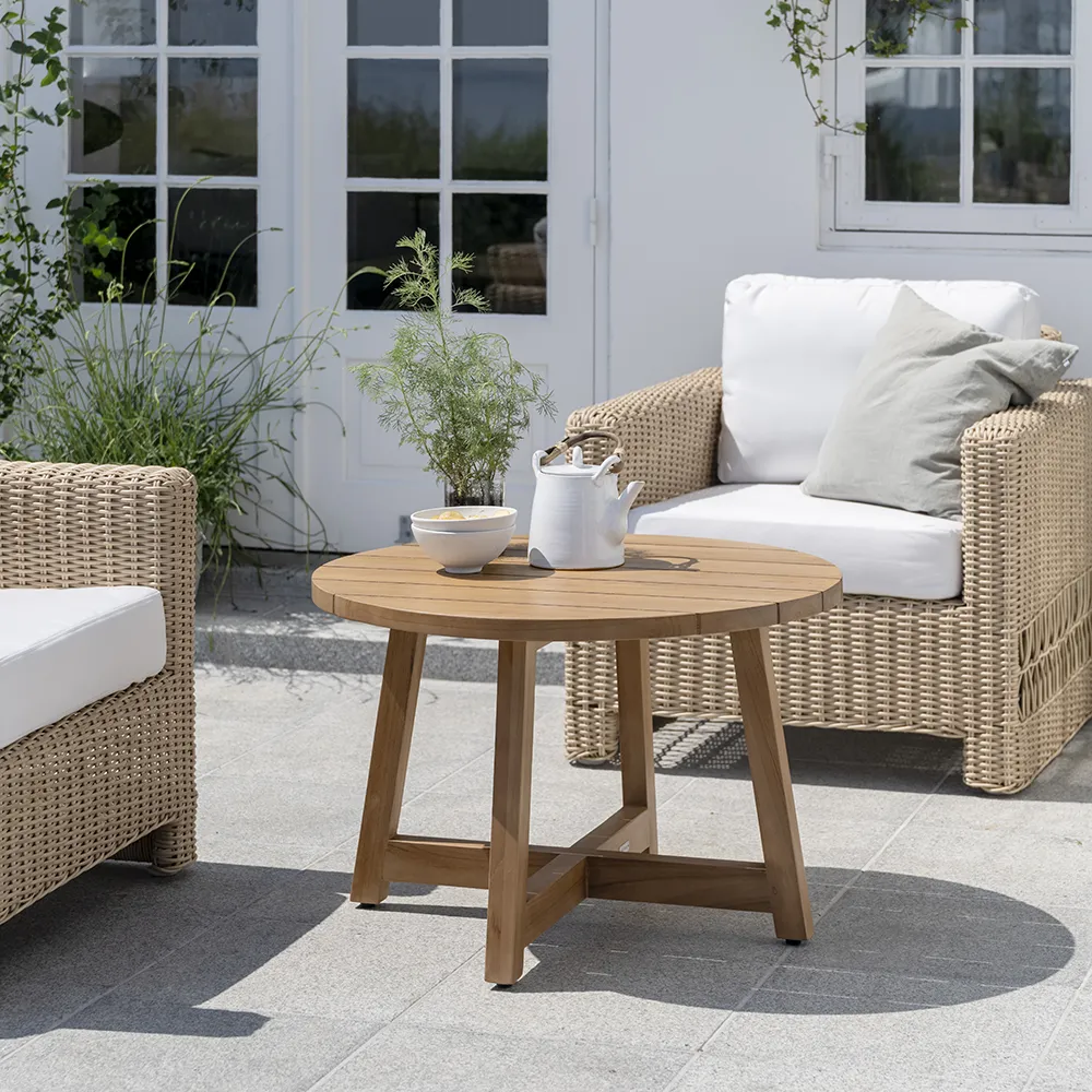 Victor coffee table Ø75 cm teak