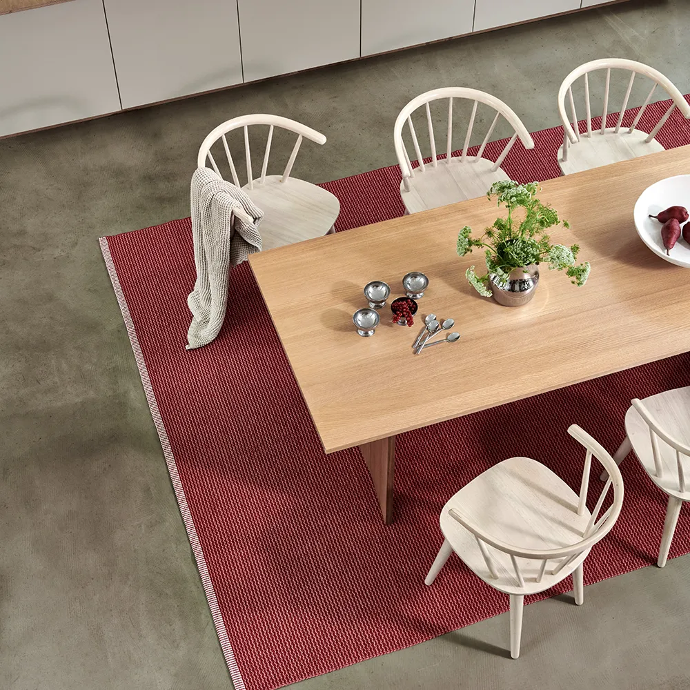 Mono Carpet 60x85 cm blush / dark red