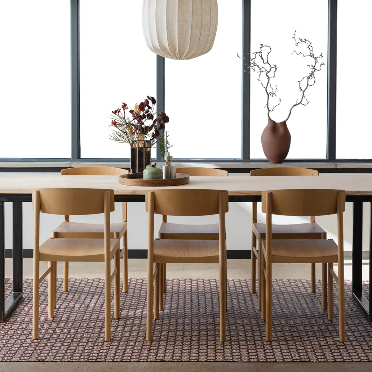 Reversible Plastic Rug MIMI Burgundy/Cream 180x260 cm