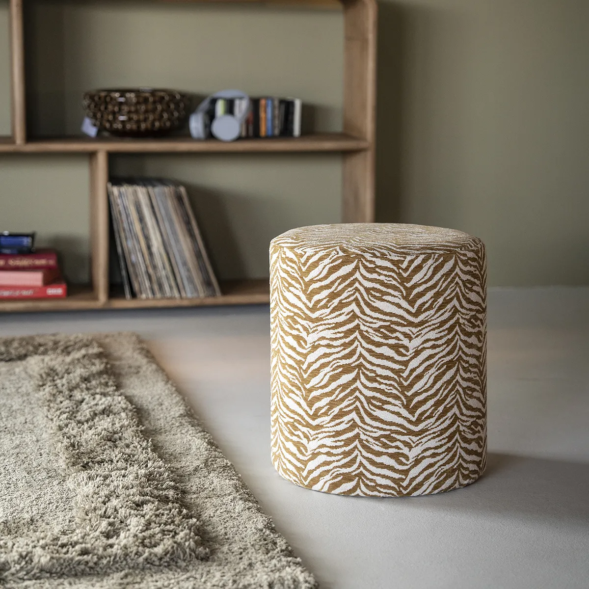 Pouf Tigra Mustard H42 cm